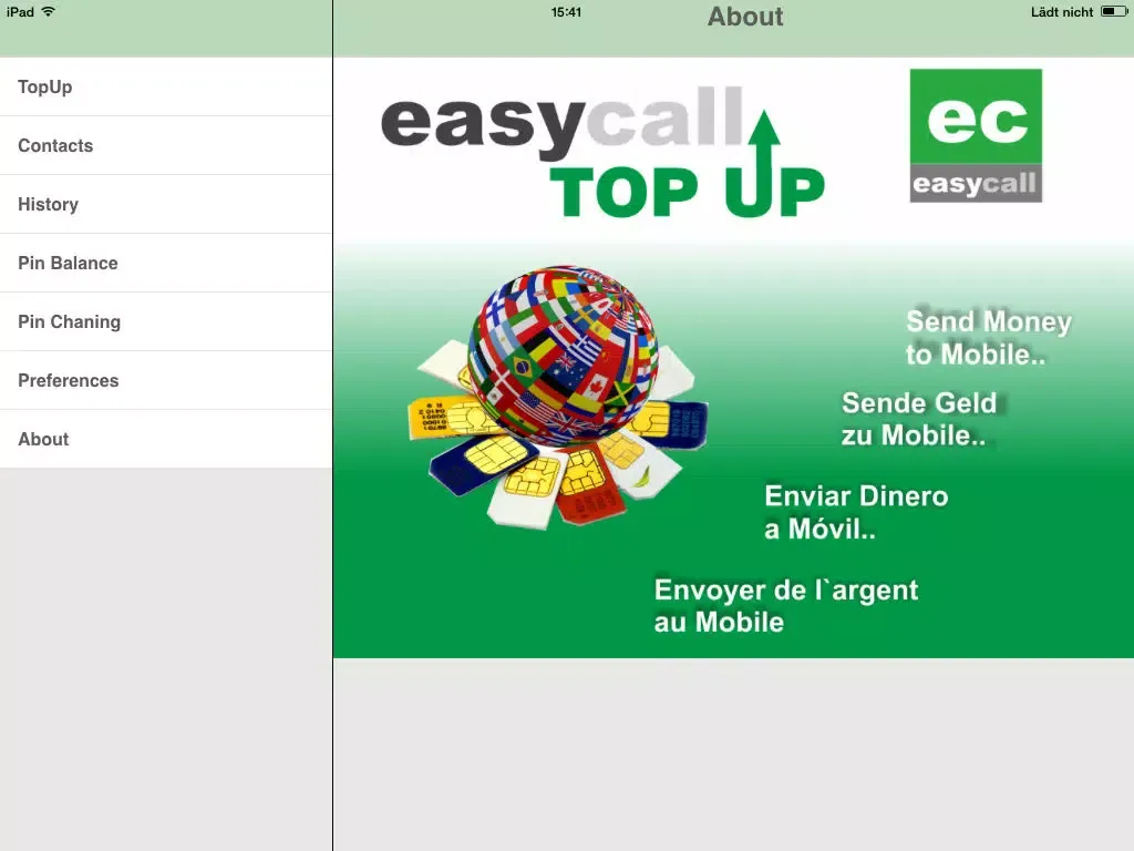 EasyCall TopUp iPad  স্ক্রিনশট