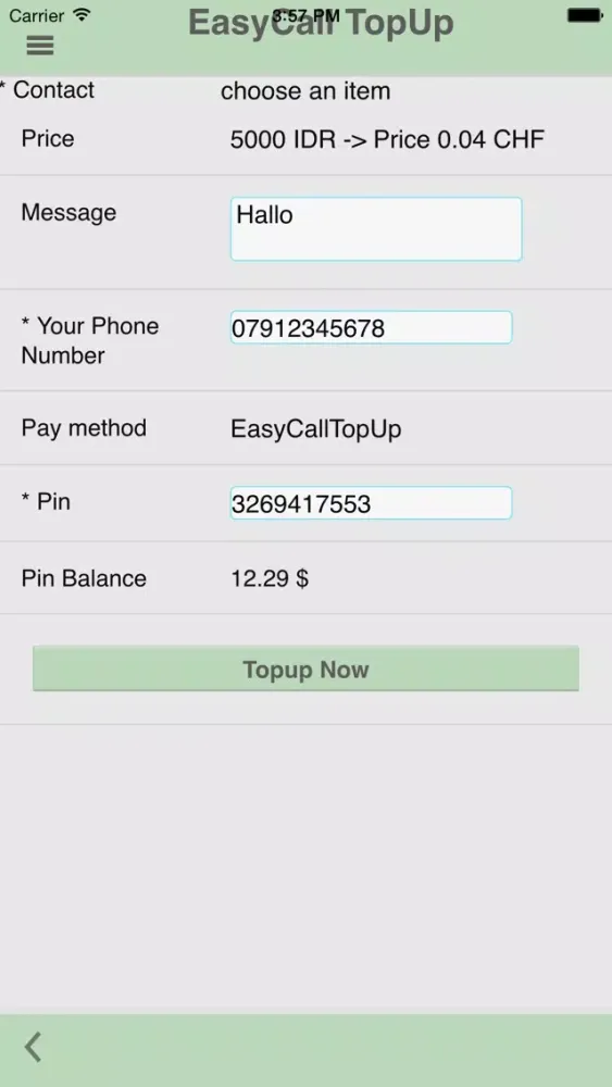 EasyCall TopUp স্ক্রিনশট