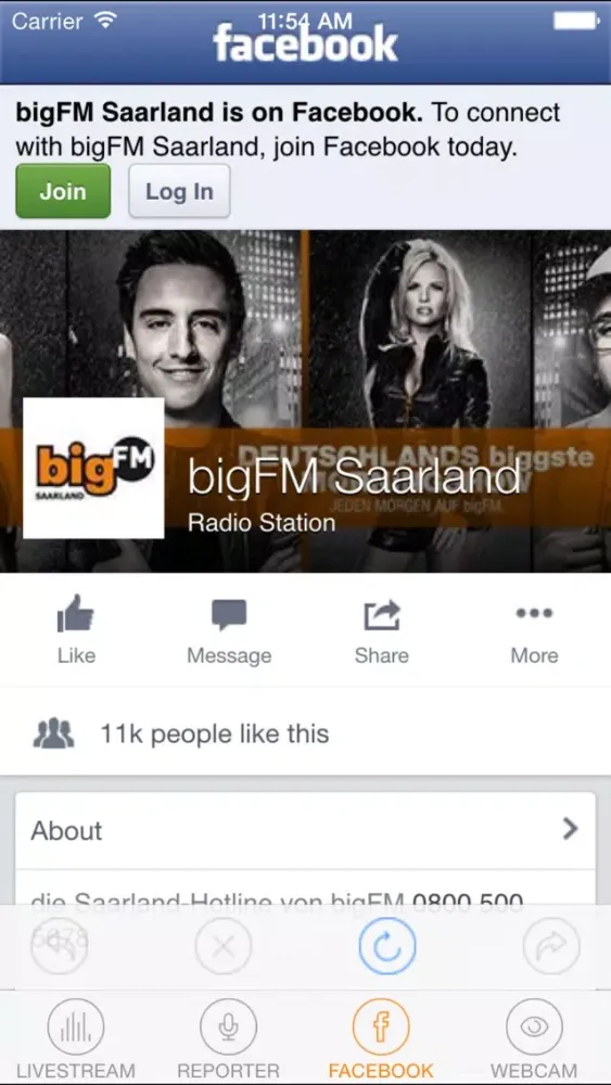 Capturas de tela do bigFM Saarland