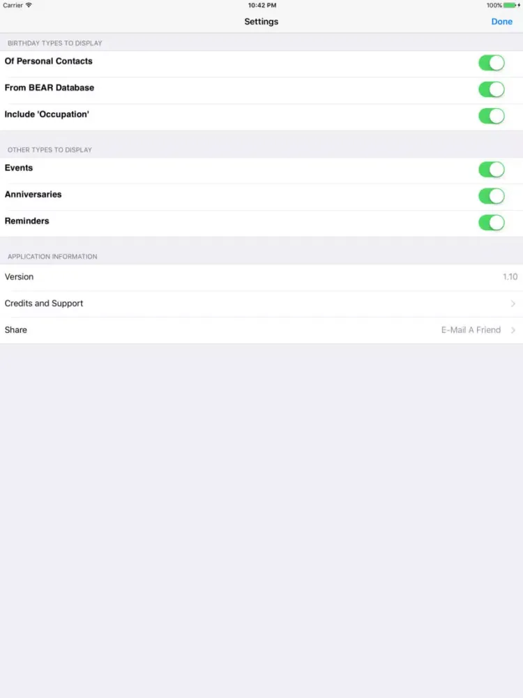 صور Birthdays, Events, Anniversaries & Reminders iPad 