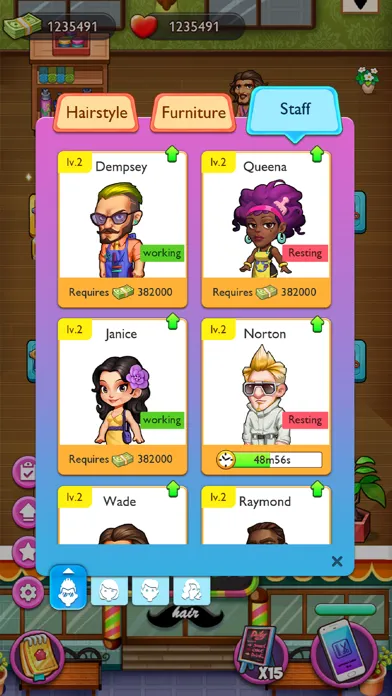Capturas de tela do My Salon-Time Management game