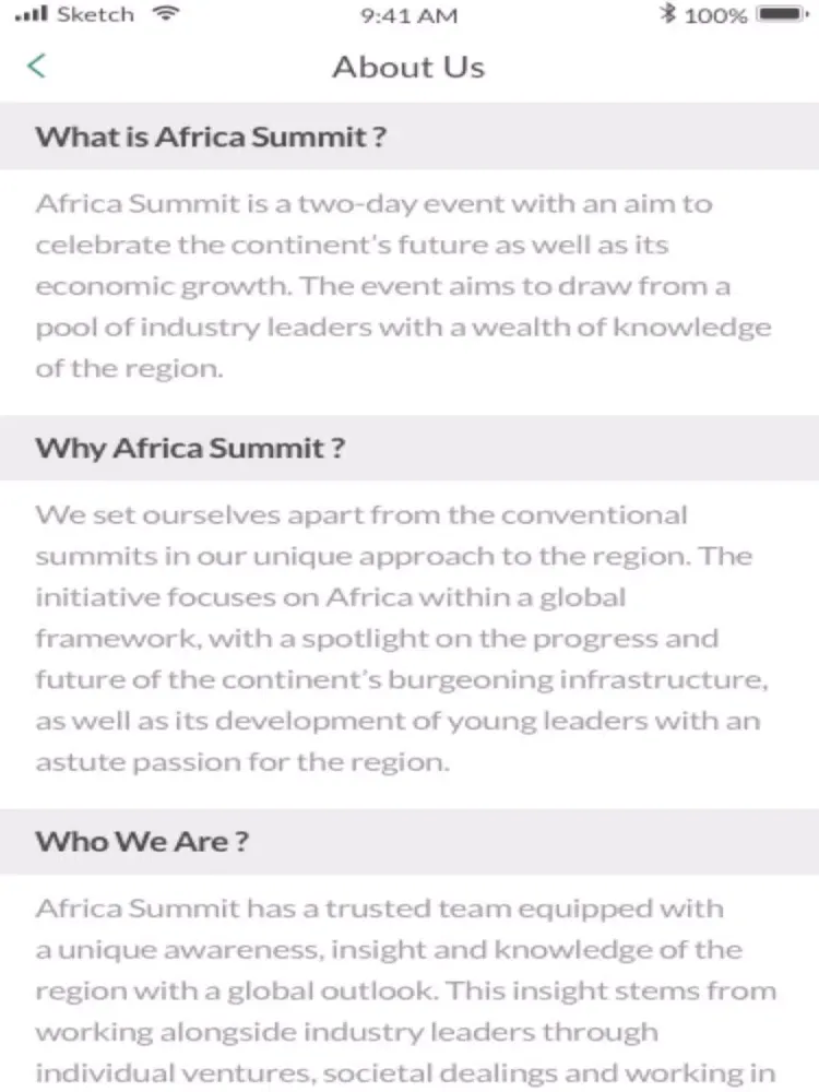 Screenshot di Warwick Africa Summit iPad 