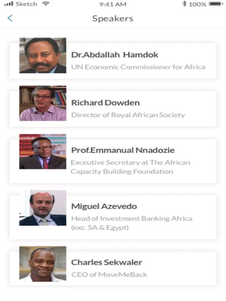 Screenshot di Warwick Africa Summit iPad 