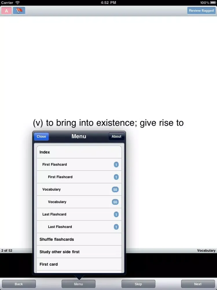 Capturas de tela do 9th Grade English Vocabulary iPad 