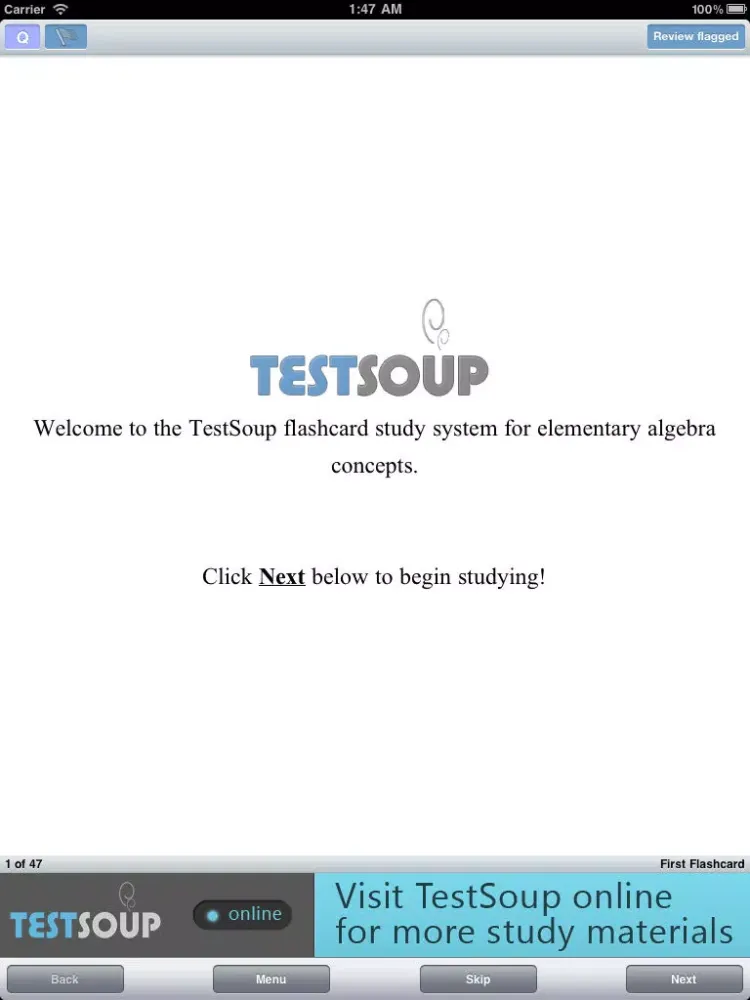 Basic Algebra I Concepts iPad  Screenshots