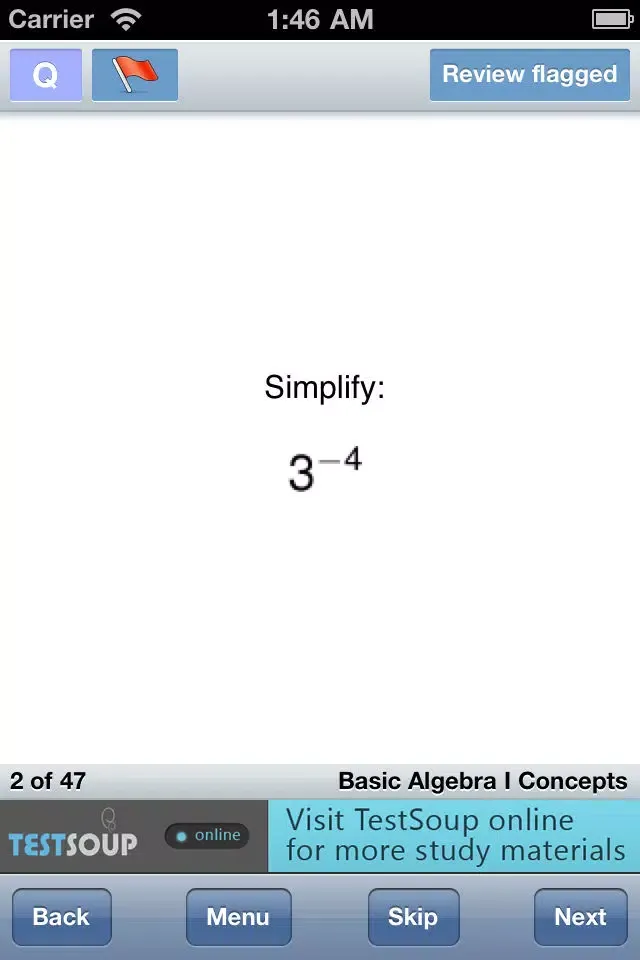 Basic Algebra I Concepts Screenshots