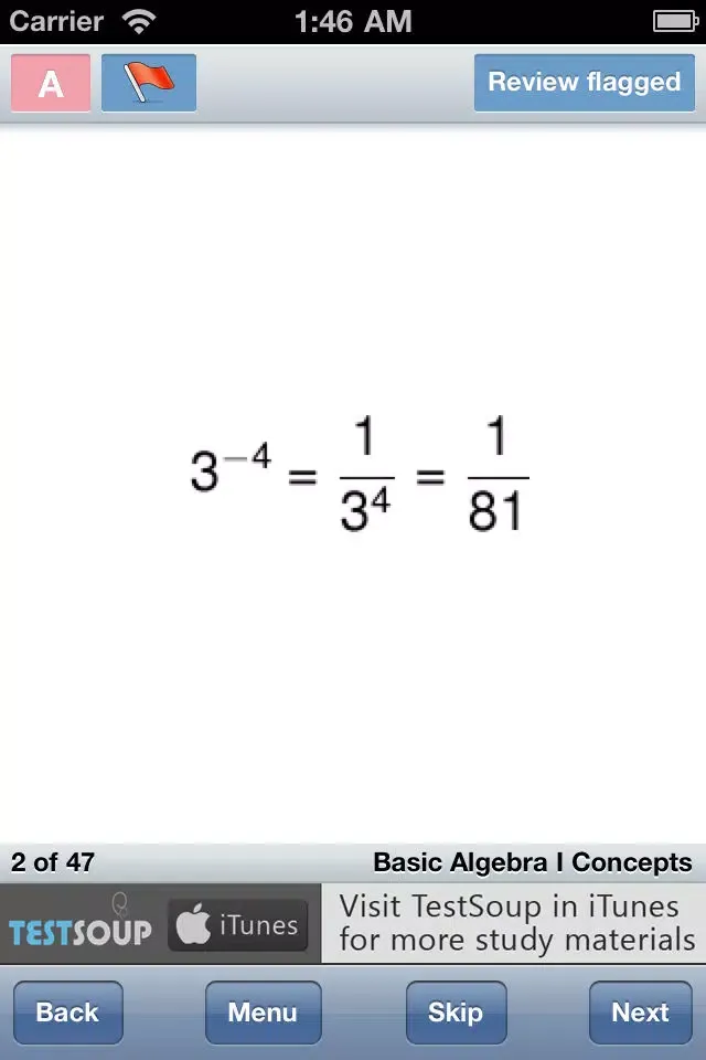 Basic Algebra I Concepts Screenshots