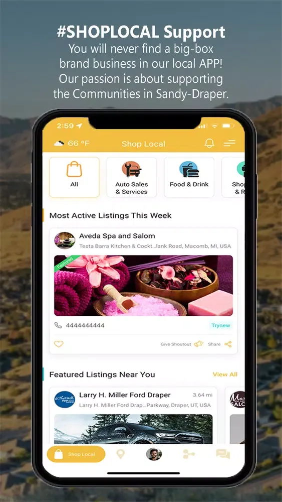 Capturas de tela do Wasatch Buy Local