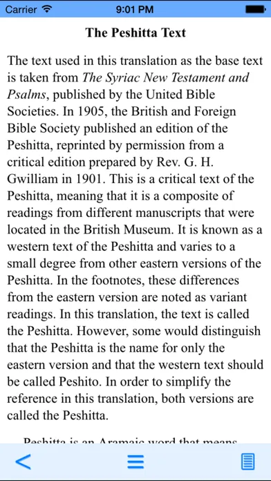 Capturas de tela do Aramaic New Testament