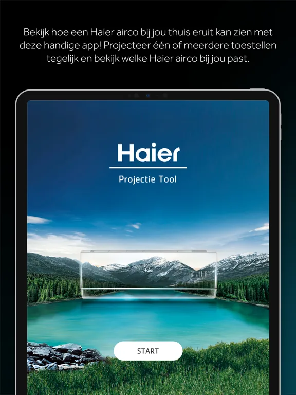Captures d'écran de Haier Airco Projectie Tool iPad 