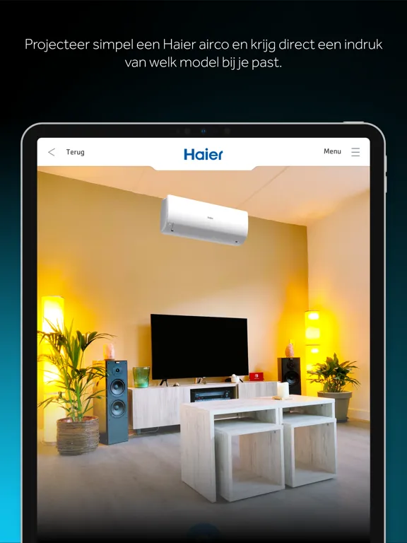 Captures d'écran de Haier Airco Projectie Tool iPad 