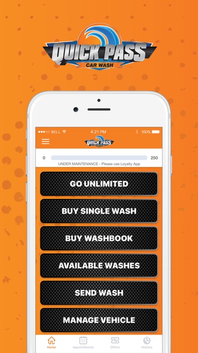 Capturas de tela do Quick Pass Car Wash
