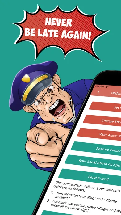 Scold Alarm: Fun Alarm Clock Screenshots