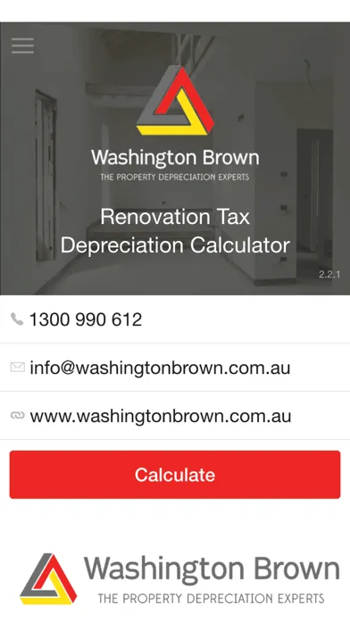 Tangkapan layar Renovation Depreciation Tax Calculator