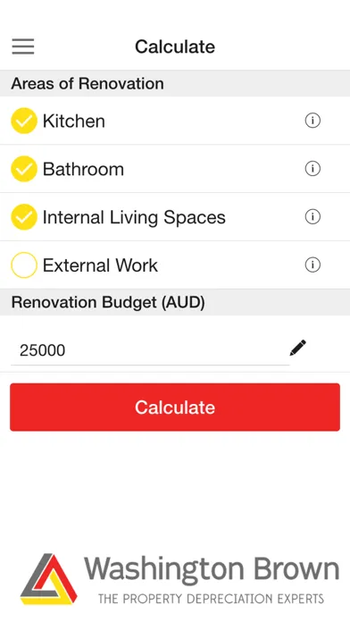 Tangkapan layar Renovation Depreciation Tax Calculator