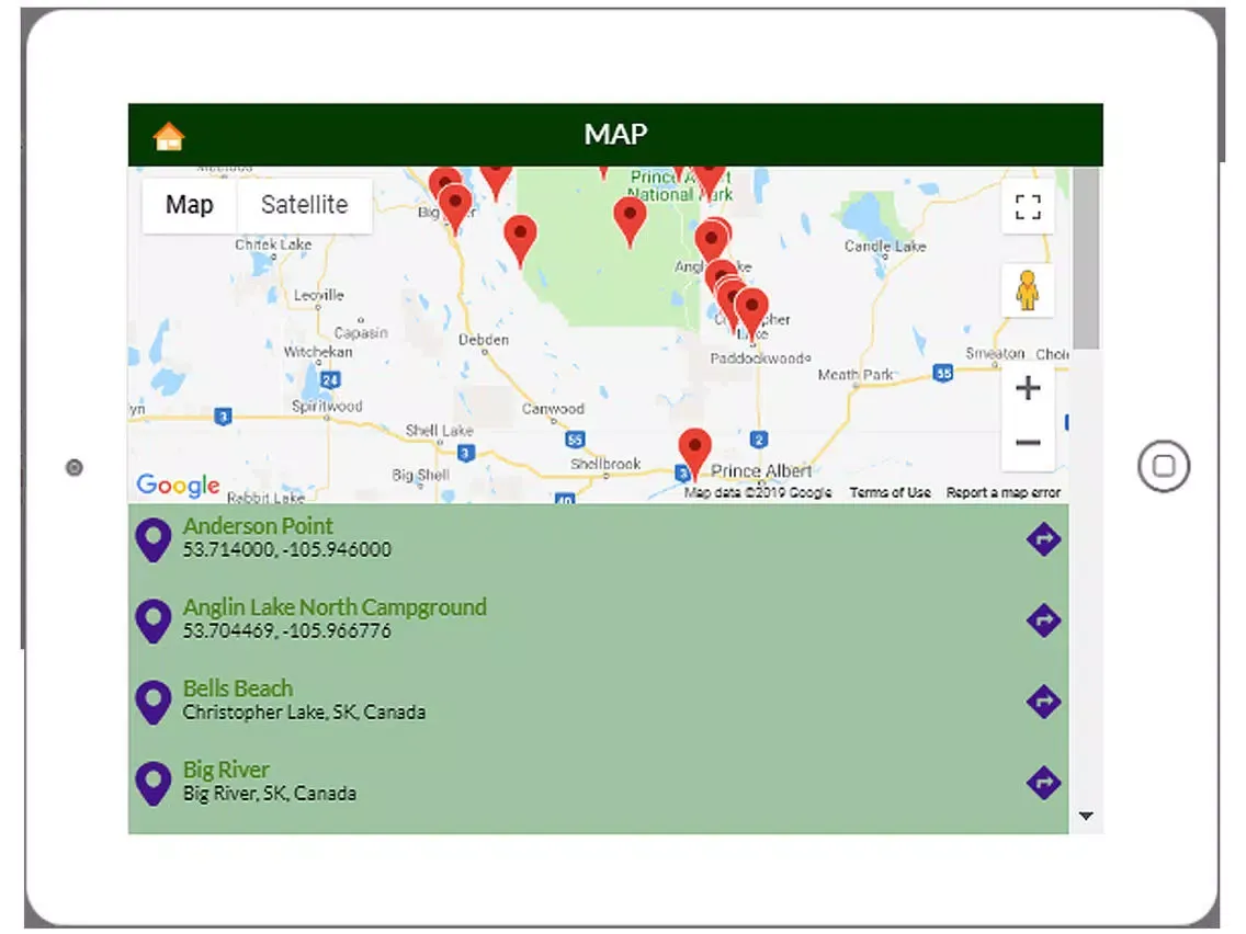 Ảnh chụp màn hình của Waskesiu and Area Wilderness iPad 