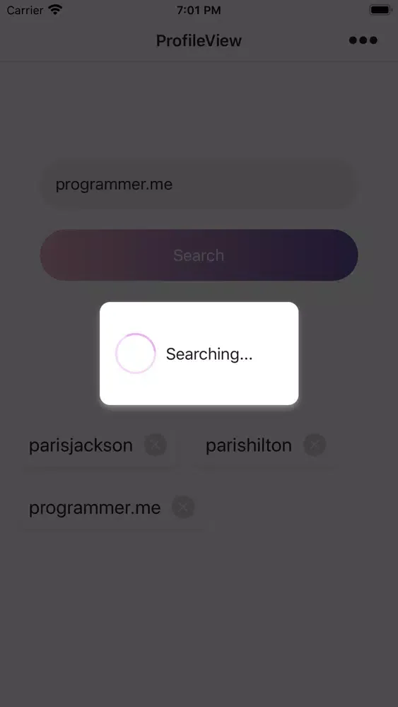 ProfileView سکرین شاٹس