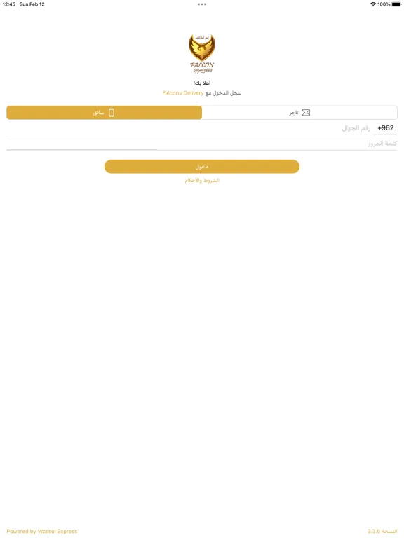 Tangkapan skrin Falcons Delivery Driver iPad 