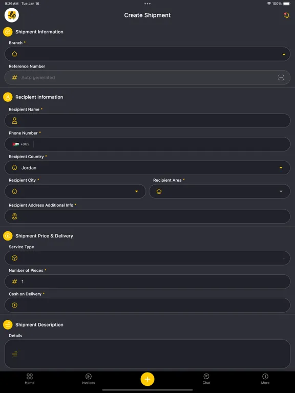 Hala-Delivery iPad  Screenshots