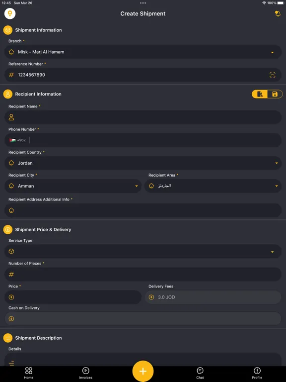 Captures d'écran de iDelivery Corporate iPad 