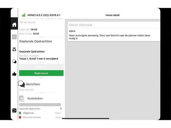 Capturas de tela do Mobile Order Management iPad 