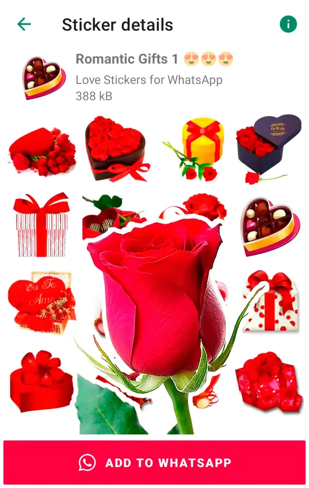 Capturas de pantalla de Love Stickers
