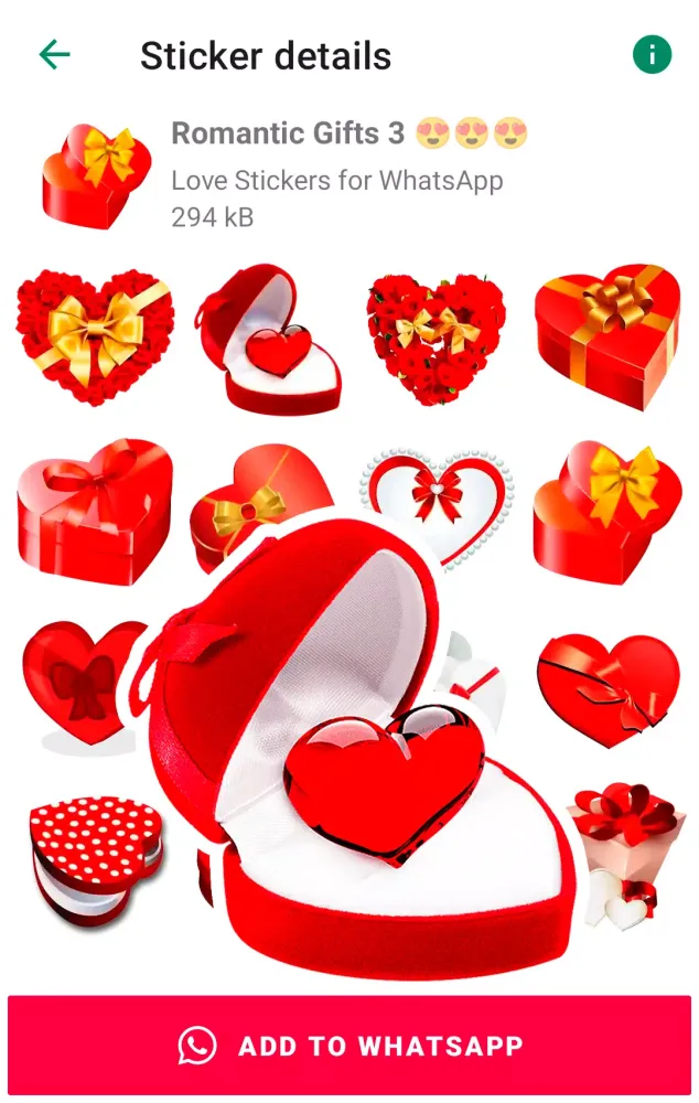 Capturas de pantalla de Love Stickers