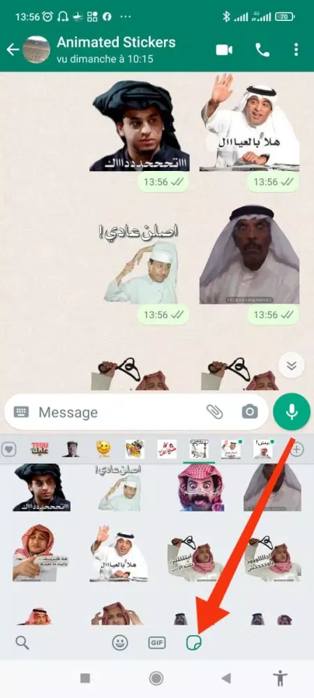 Tangkapan layar Animated Arabic Stickers