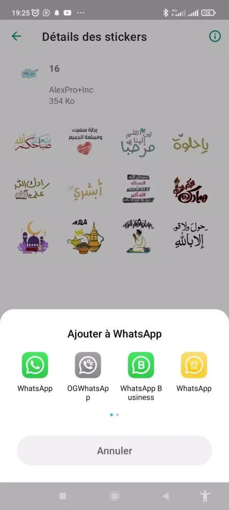 Tangkapan layar Animated Arabic Stickers