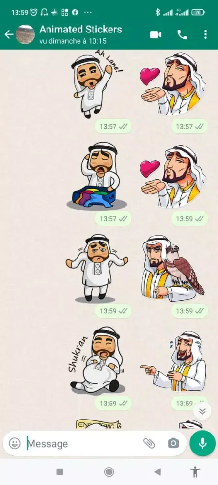 Tangkapan layar Animated Arabic Stickers