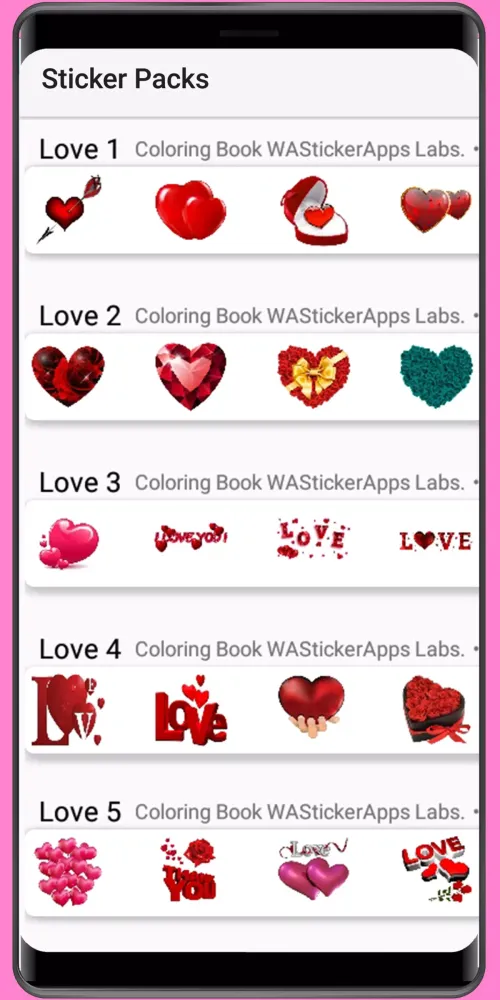 WASticker: Love Stickers Heart Screenshots