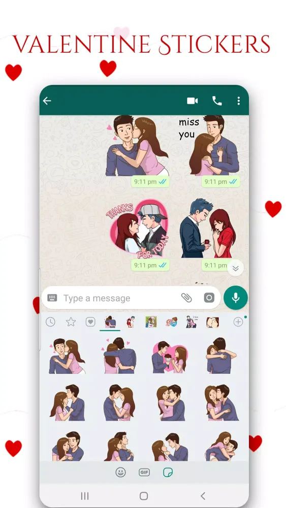 WASticker - Love Stickers App سکرین شاٹس