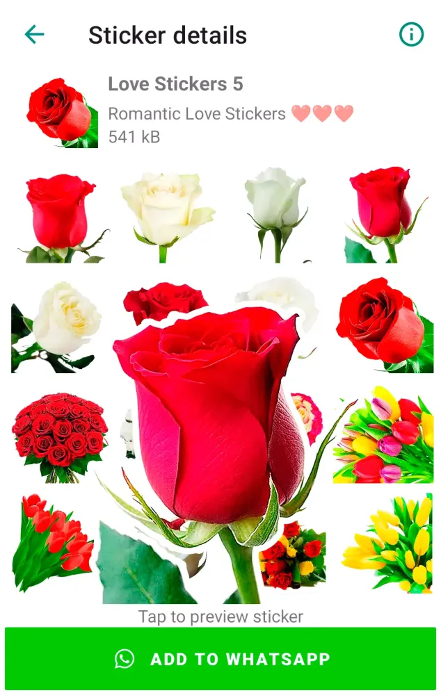 Capturas de tela do Love Stickers WASticker