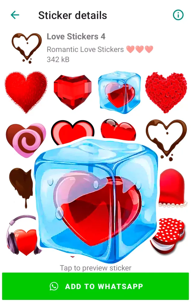 Capturas de tela do Love Stickers WASticker