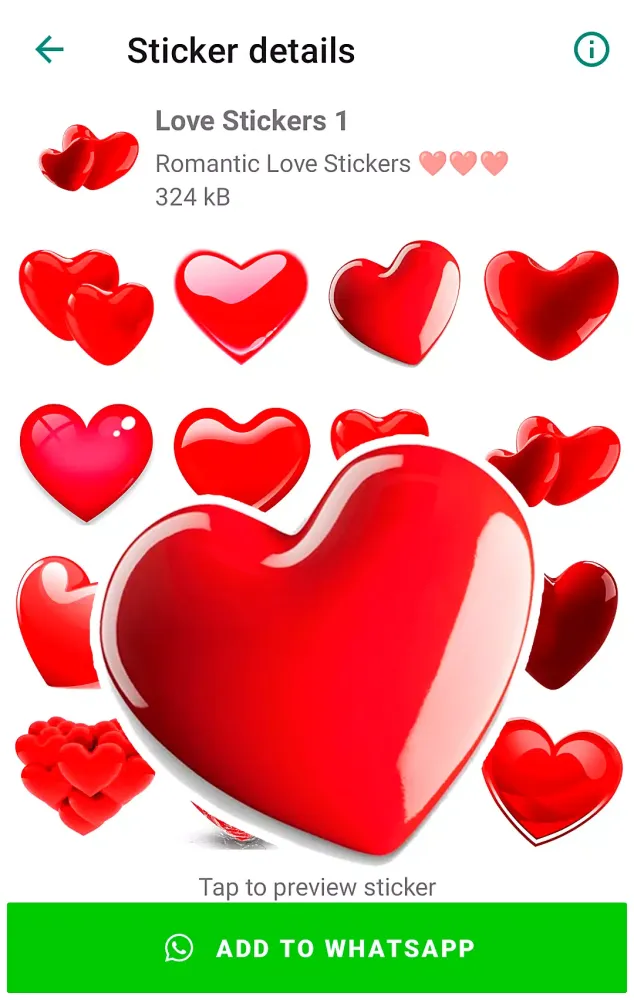 Capturas de tela do Love Stickers WASticker