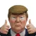 Trump cartoon stickers 3d