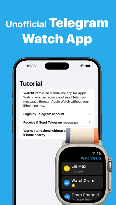 Скриншоты WatchGram for Telegram