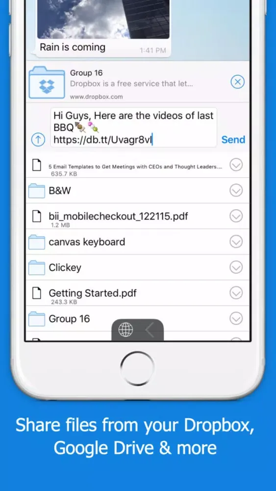 Tangkapan skrin Everboard: All-in-one keyboard