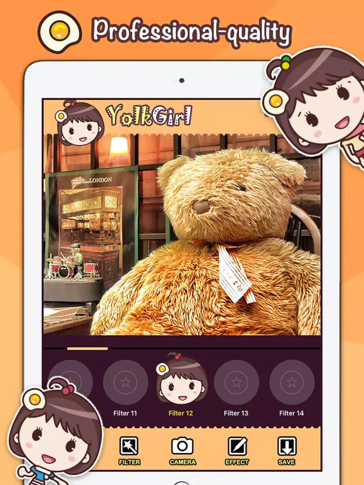 Yolk Girl Photo Editor 360 Pro - photo booth effects live on camera iPad  Screenshots