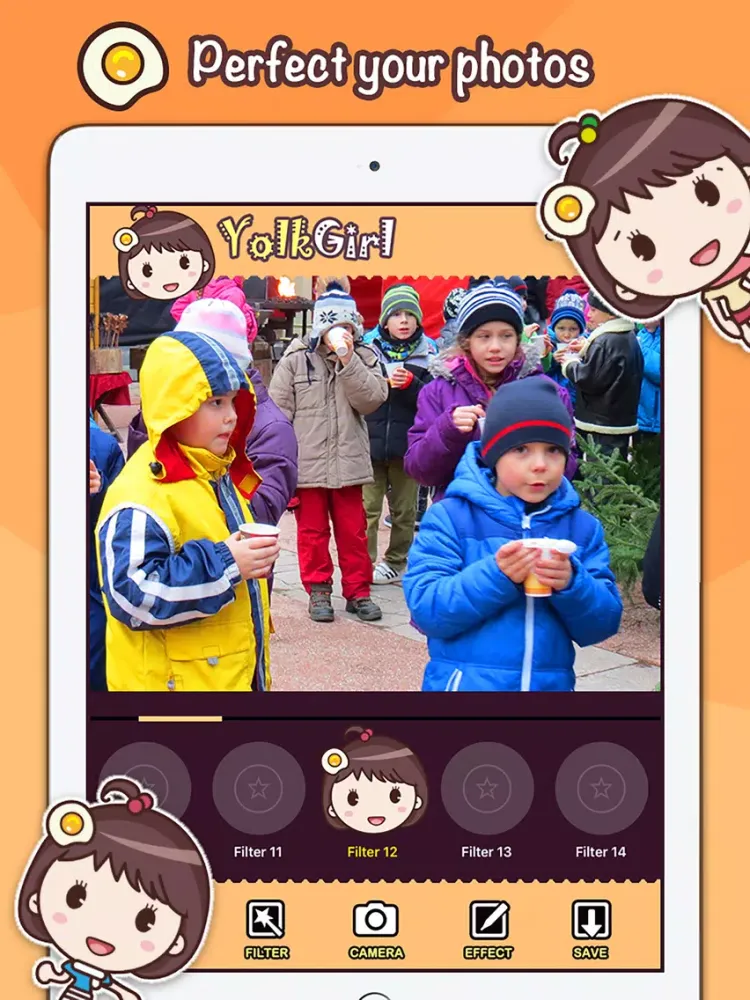 Yolk Girl Photo Editor 360 Pro - photo booth effects live on camera iPad  Screenshots