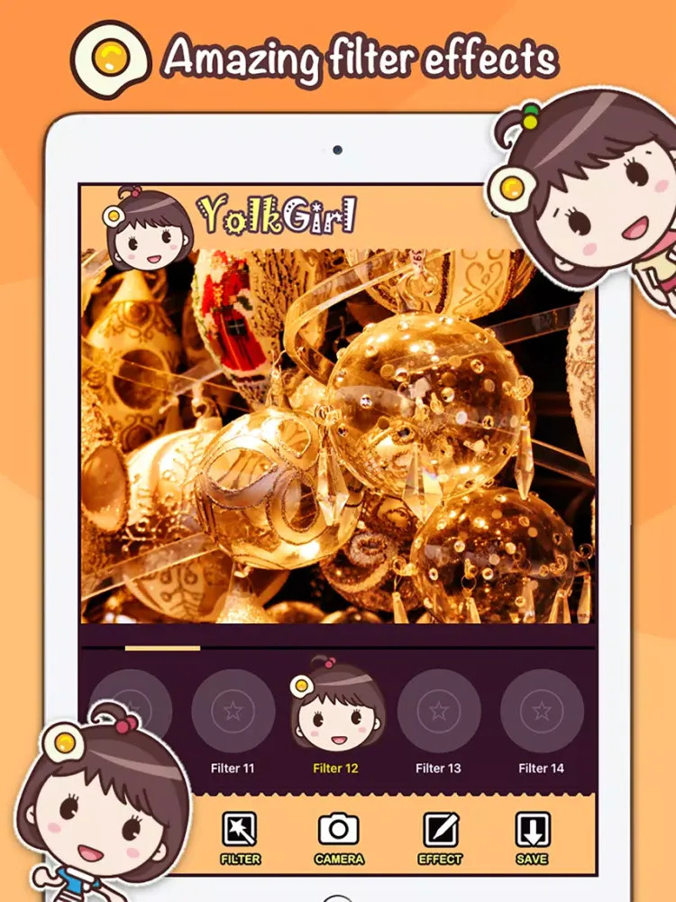 Yolk Girl Photo Editor 360 Pro - photo booth effects live on camera iPad  Screenshots