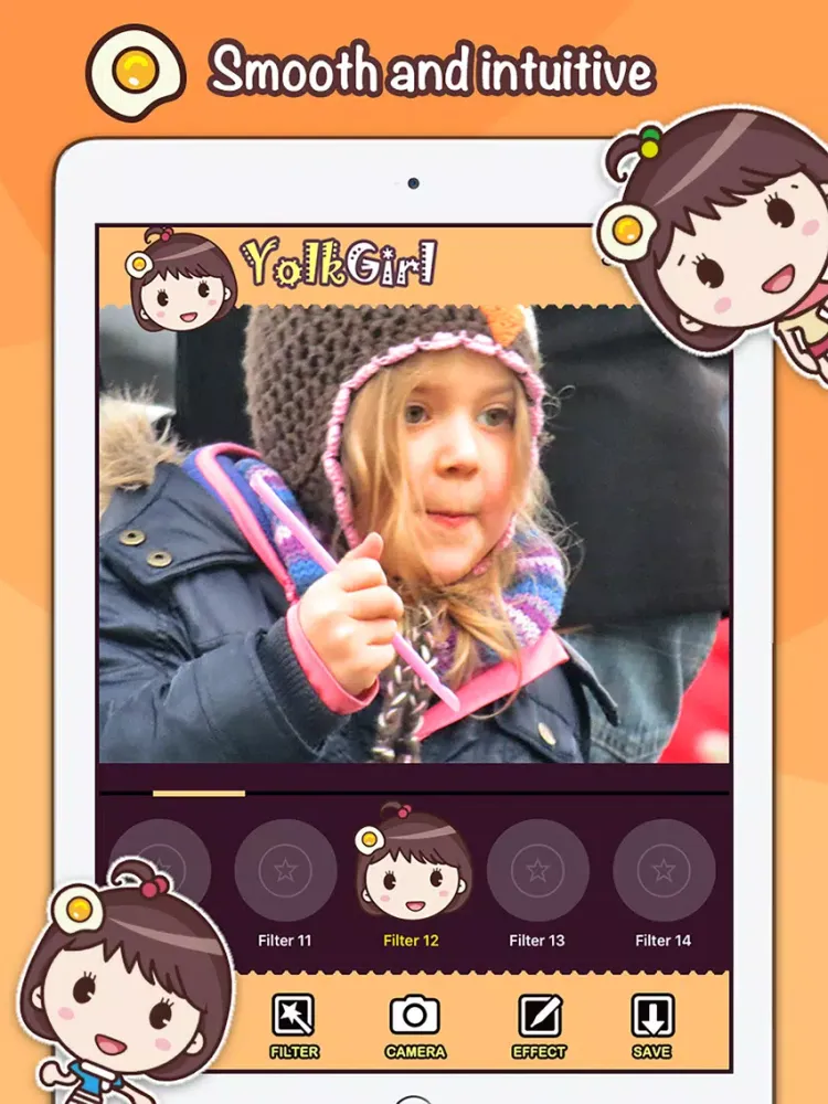 Yolk Girl Photo Editor 360 Pro - photo booth effects live on camera iPad  Screenshots