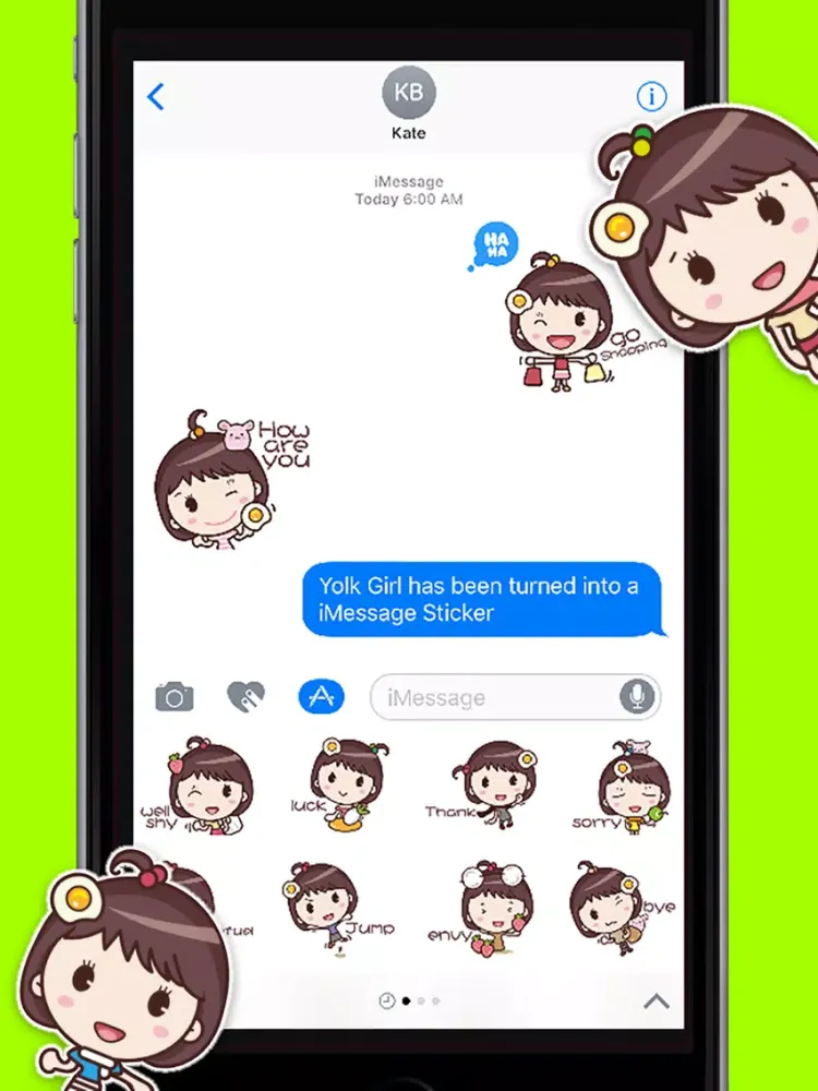 Yolk Girl Sticker Pro - Color, Cute Stickers iPad  স্ক্রিনশট