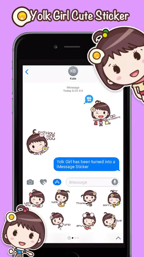 Yolk Girl Sticker Pro - Color, Cute Stickers স্ক্রিনশট