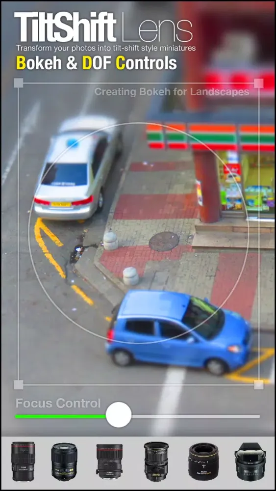 Capturas de tela do Camera Tilt Shift Shot - Photo Camera with miniature effect filter for movies and photos