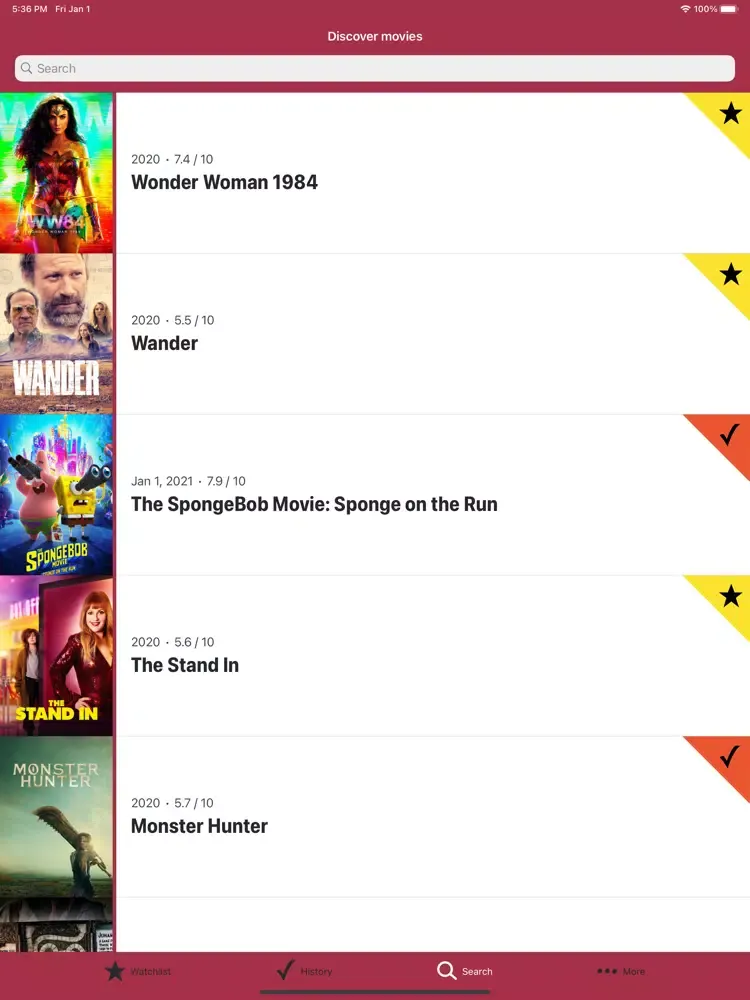Скриншоты WATCHED ++ Movies Box Show iPad 