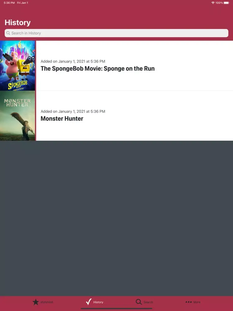 Скриншоты WATCHED ++ Movies Box Show iPad 