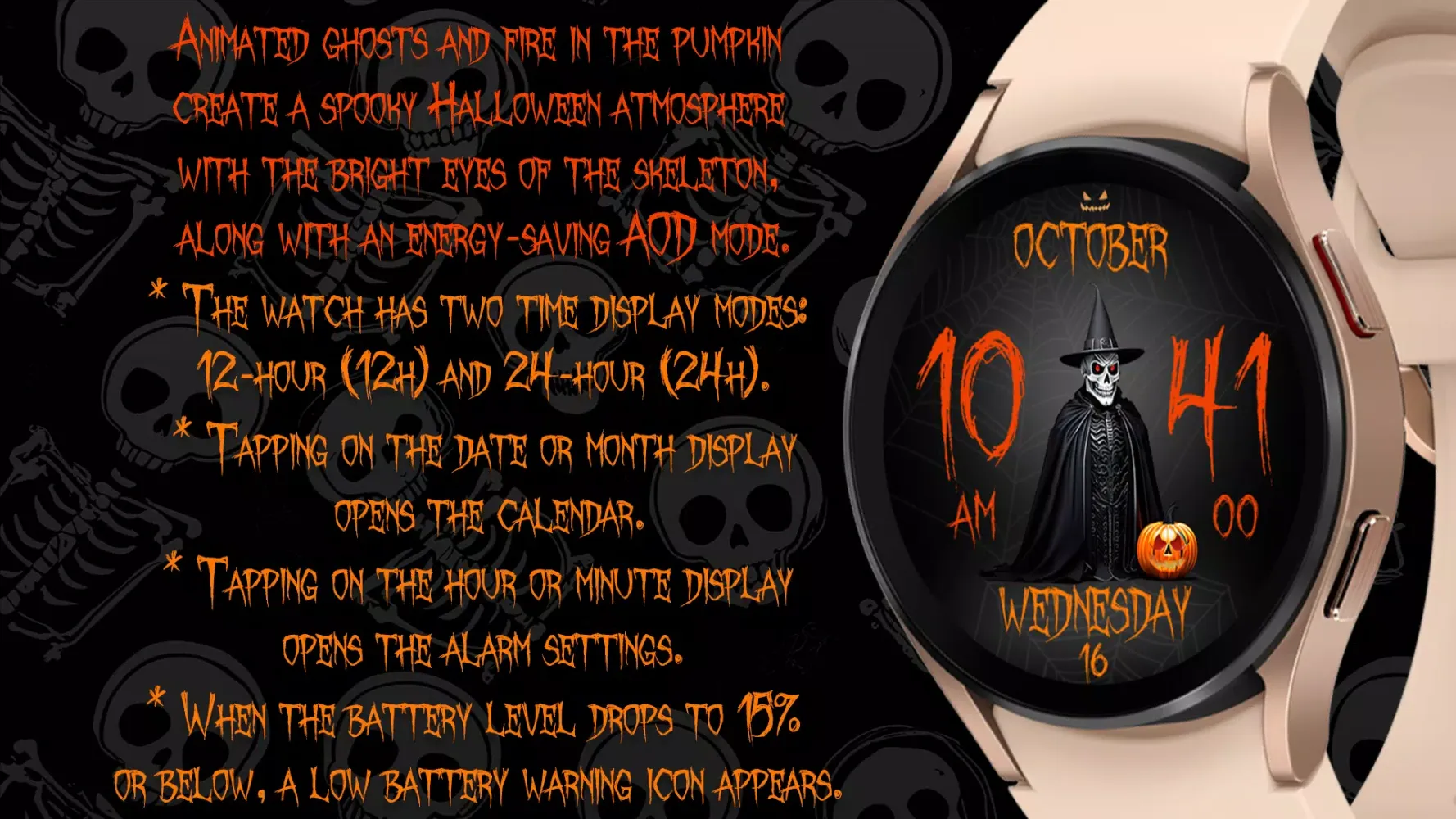 Captures d'écran de Trick or Treat Watch Face
