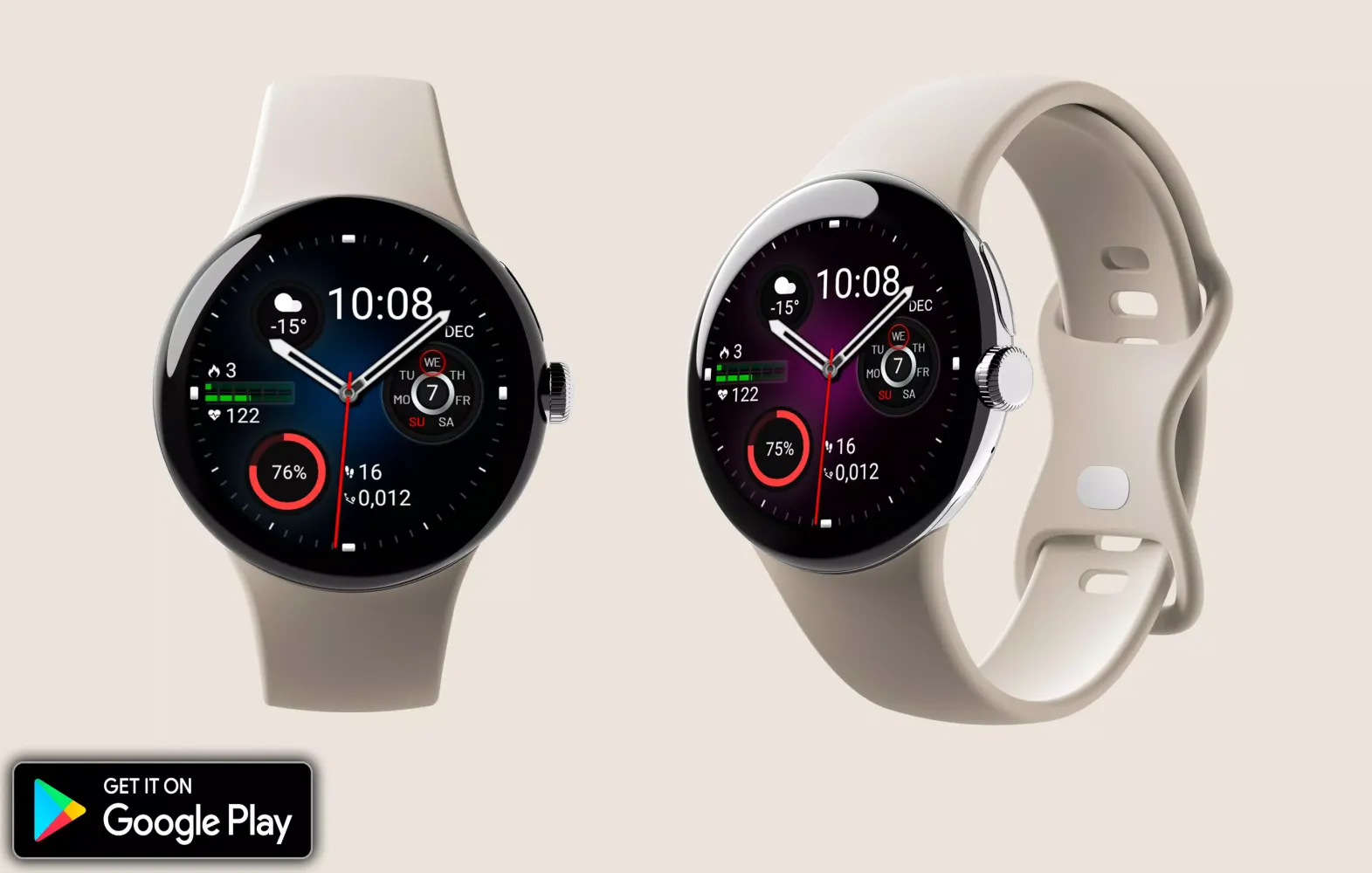 Capturas de tela do Hybrid Minimal Watchface Wear