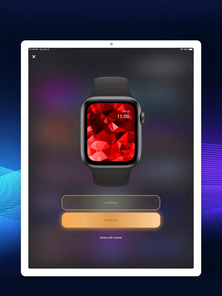 Capturas de tela do Watch Gallery Wlive iPad 